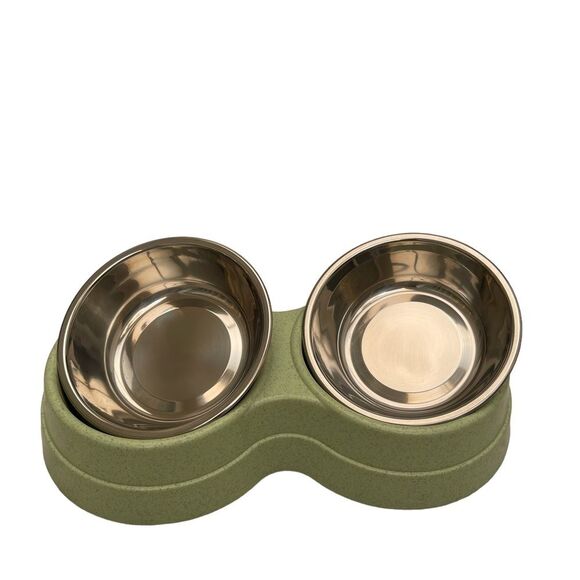 COPY - New small stainless steel double bowls with plastic stand - Picture 2 of 6